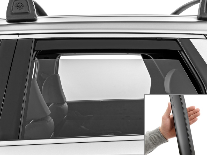 Hyundai Palisade Wind Deflectors - Rear - WeatherTech - Matte Black - `20-`25
