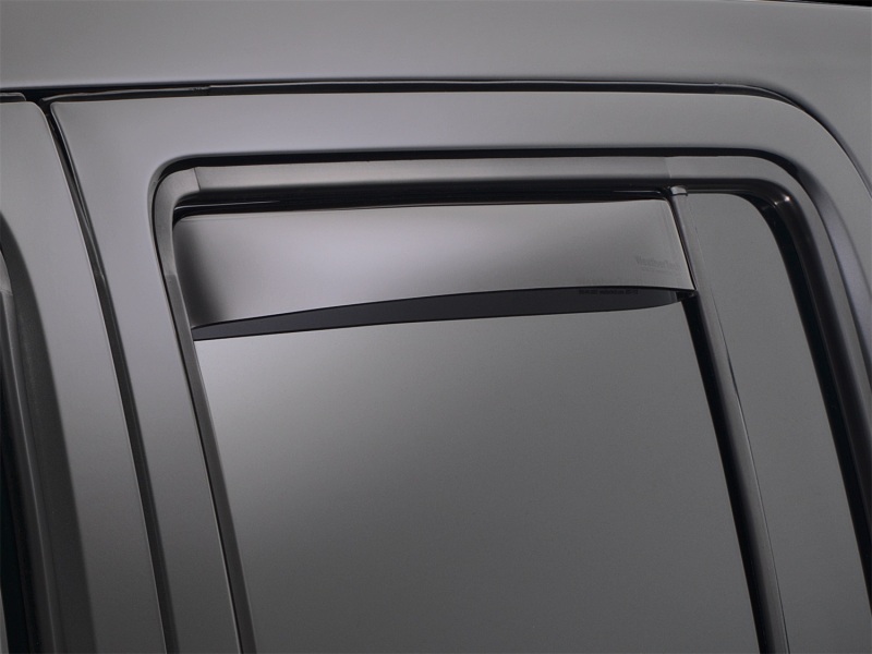 Land Rover Range Rover Evoque Side Window Deflectors - Front + Rear - WeatherTech - In-Channel, Low Profile (4-Piece) - Dark Smoke - `12-`27