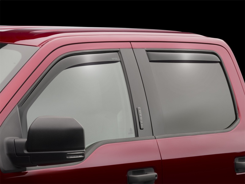 Ford F-150 Wind Deflectors - Front + Rear - WeatherTech - Dark Smoke - `15-`27