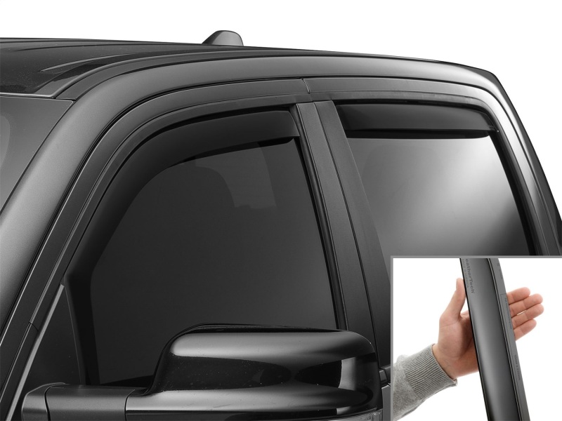 Ram Truck Wind Deflectors - Front + Rear - WeatherTech - Matte Black - `19-`26