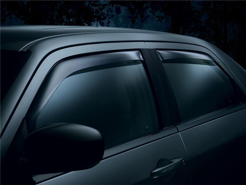 Hyundai Accent Wind Deflectors - Front + Rear - WeatherTech - Dark Smoke - `12-`27
