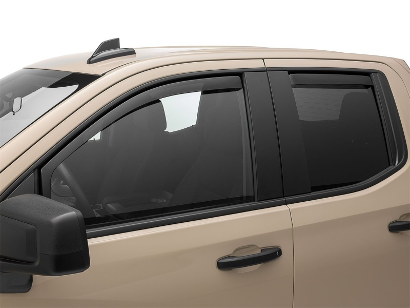 Chevrolet Silverado Wind Deflectors - Front + Rear - WeatherTech - Dark Smoke - `19-`27