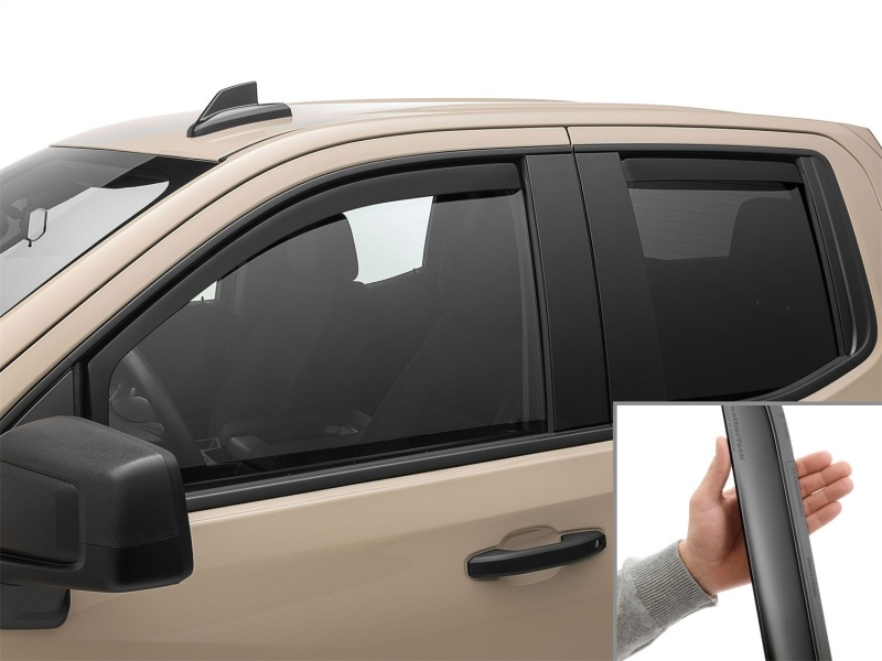 Chevrolet Silverado 1500 Wind Deflectors - Front + Rear - WeatherTech - Matte Black - `19-`26