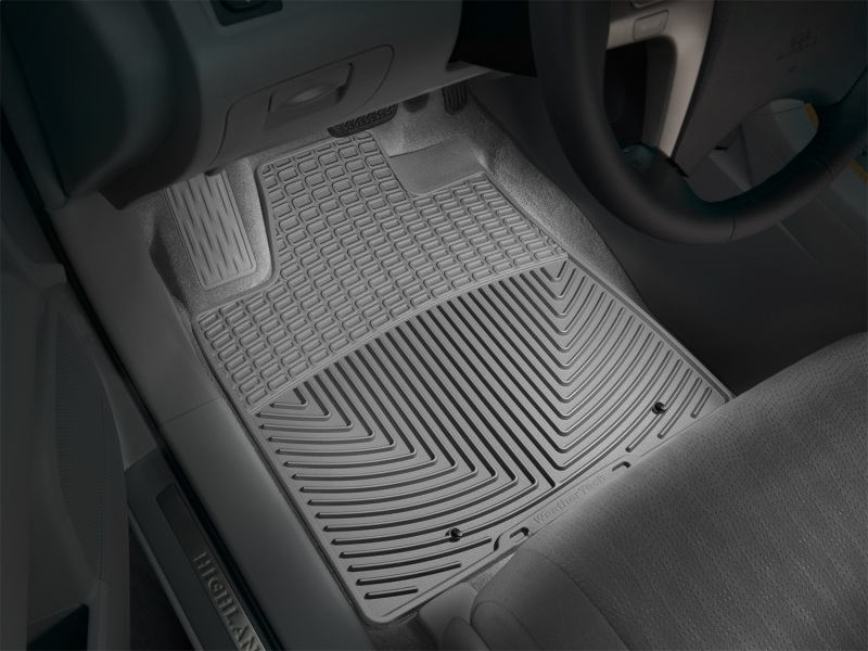 Toyota Highlander Floor Mats - Rubber - Front - WeatherTech - All-Weather - Grey - `08-`13