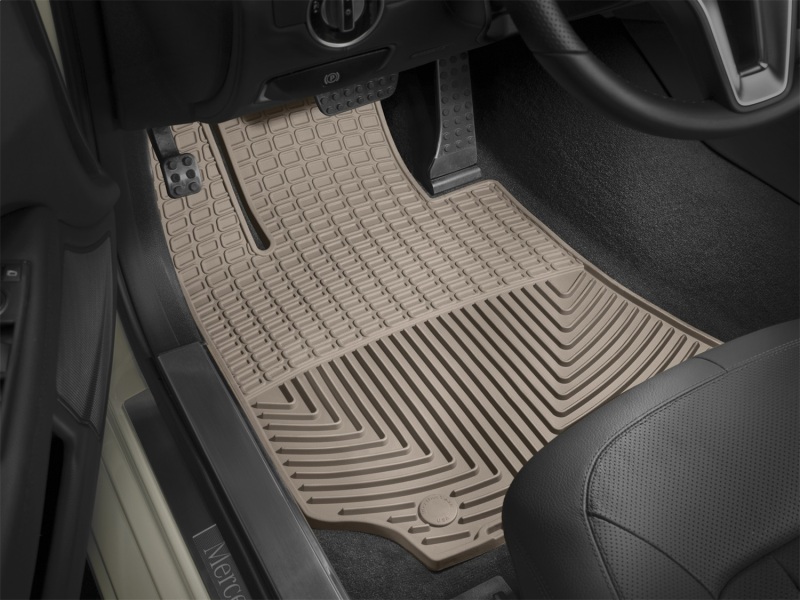 Mercedes-Benz E-Class Sedan Floor Mats - Rubber - Front - WeatherTech - All-Weather - Tan - `10-`27