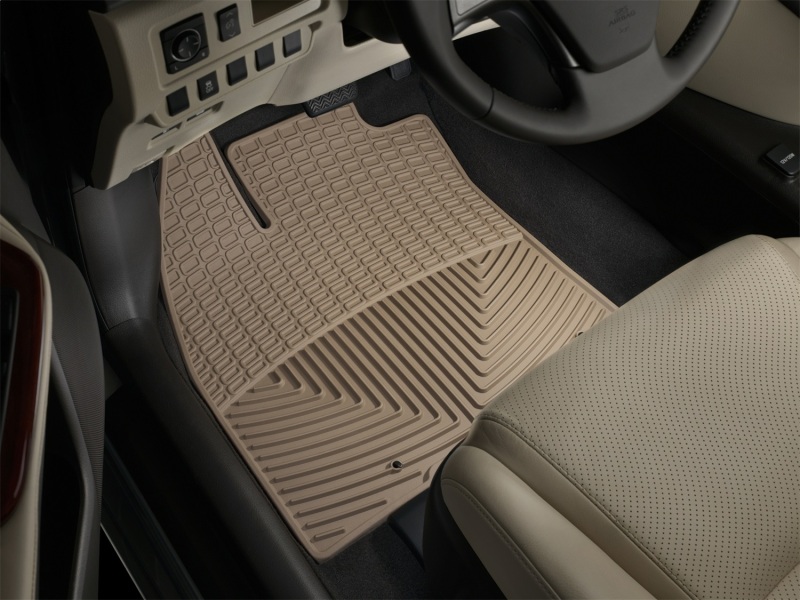 Lexus HS Rubber Floor Mats - Front - WeatherTech - All-Weather - Tan - `10-`27