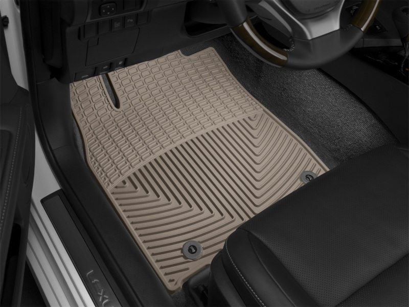 Lexus ES Rubber Floor Mats - Front - WeatherTech - All Weather - Tan - `13-`27