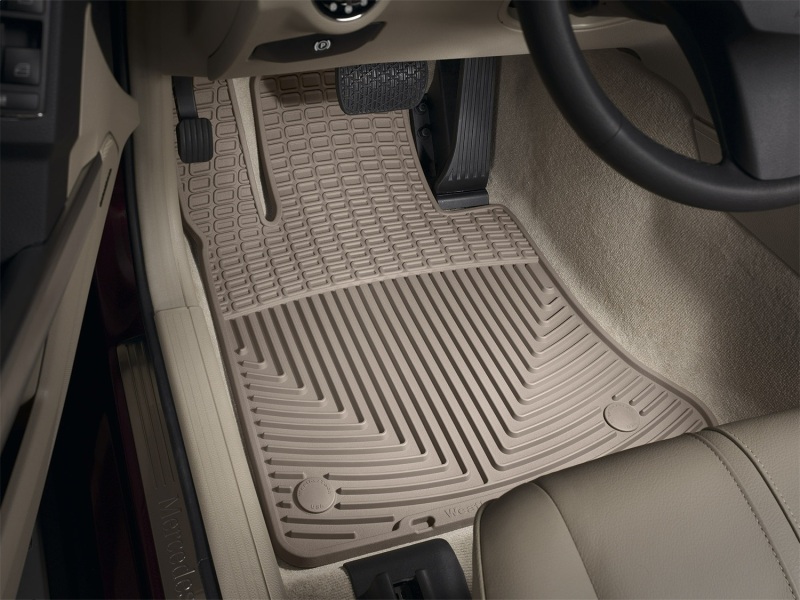 Mercedes-Benz GLK-Class Rubber Floor Mats - Front - WeatherTech - All-Weather - Tan - `13-`27