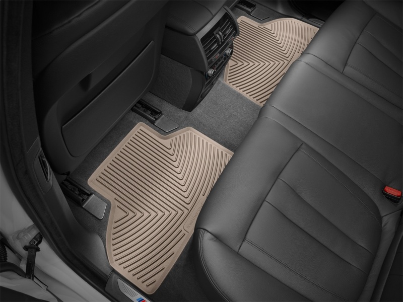 BMW X5 Floor Mats - Rear - WeatherTech - All-Weather Rubber - Tan - `14-`15