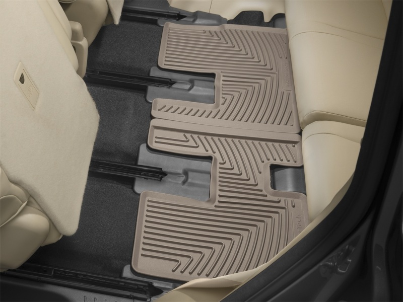 Toyota Highlander Floor Mats - Rear - WeatherTech - Rubber - Tan - `14-`19