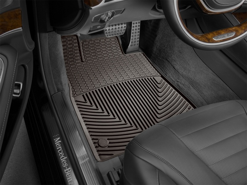 Mercedes-Benz S-Class Rubber Floor Mats - Front - WeatherTech - All-Weather - Cocoa - `14-`27