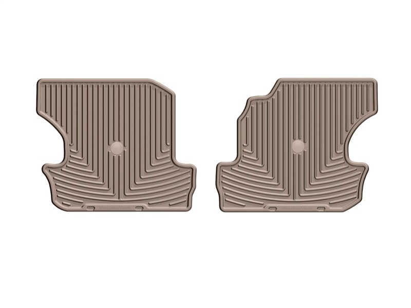 Jeep Wrangler Rubber Floor Mats - Rear - WeatherTech - All-Weather - Tan - `18-`27