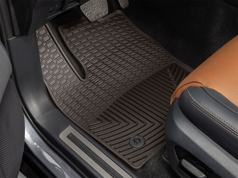 Toyota Land Cruiser Floor Mats - Front - WeatherTech - All-Weather Rubber - Cocoa - `24-`27