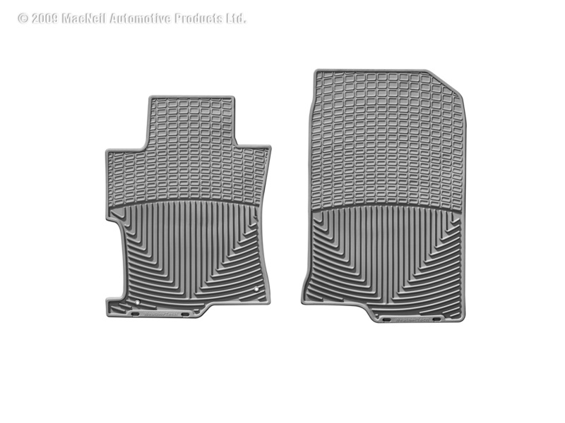 Honda Accord Rubber Floor Mats - Front - WeatherTech - All-Weather - Grey - `08-`12