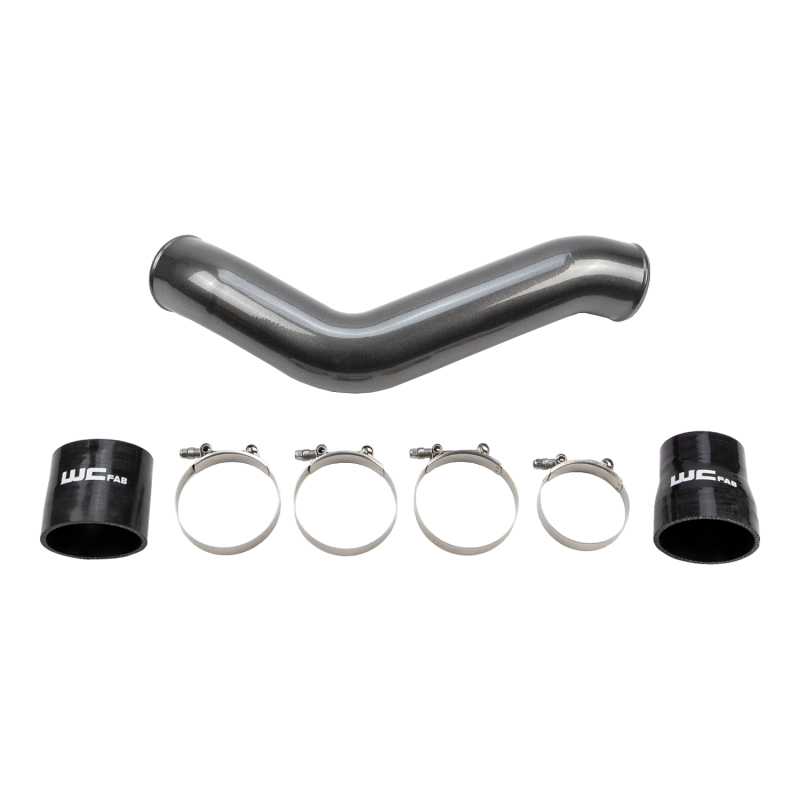Ram 3500 Intercooler Pipe Kit - Driver Side - Wehrli - High Flow 3.5in, Silicone Boots - Bengal Blue - `19-`24