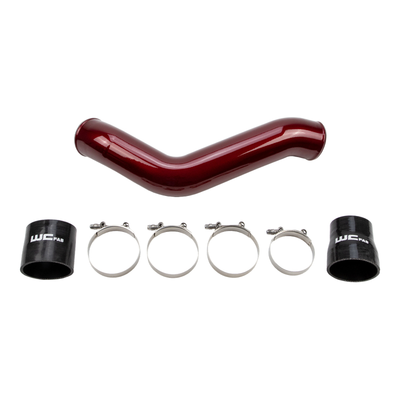 Ram 3500 Intercooler Pipe - Driver Side - Wehrli - 3.5in Diameter, High Flow - WCFab Red - `19-`24