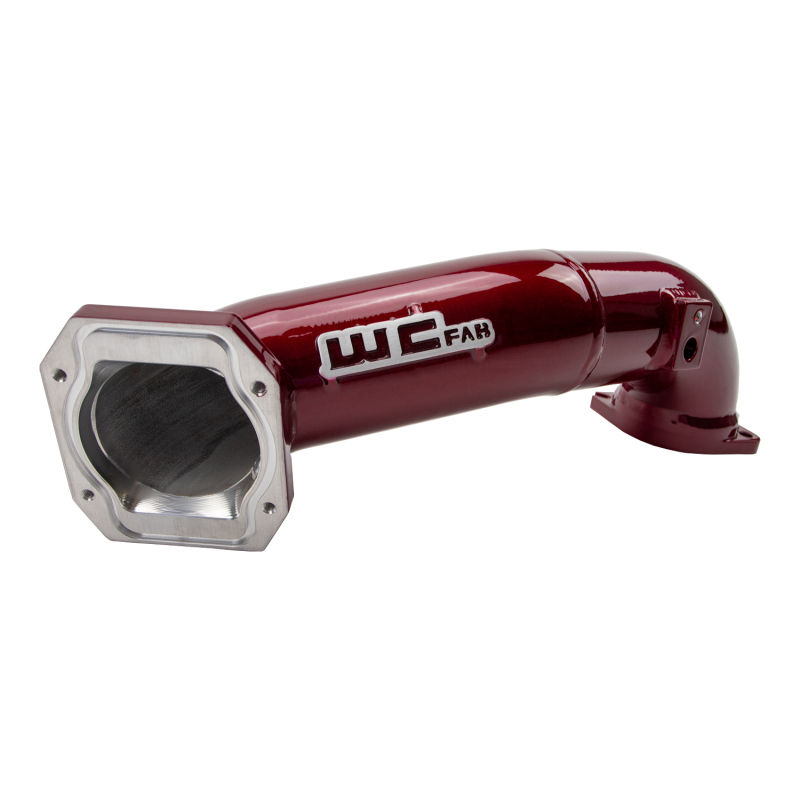 GMC Sierra Intercooler Pipe - Passenger Side Upper - Wehrli - 3.5 in. High Flow Crossover - Candy Red - `11-`16
