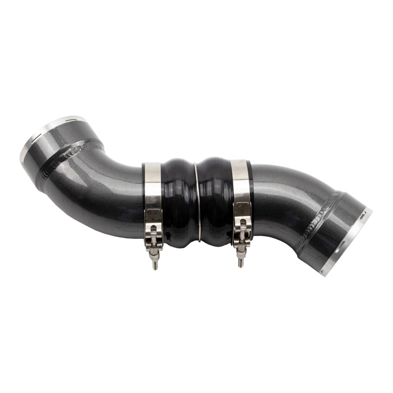 Chevrolet Duramax Intercooler Pipe - Passenger Side - Wehrli - 3.5in, High Flow, Aluminum - Semi-Gloss Black - `06-`10