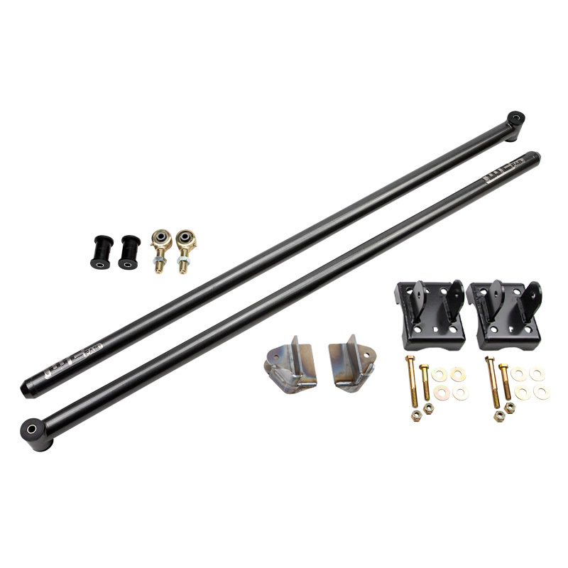 GMC 1500 Suspension Traction Bar - Wehrli - 60in Long, RockJock Johnny Joints - Fine Texture Black - `14-`18