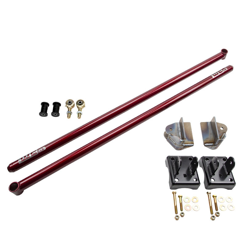 Ford F-250 Traction Bar Kit - Wehrli - 60 inch Heavy Duty Bars - WCFab Red - `11-`24