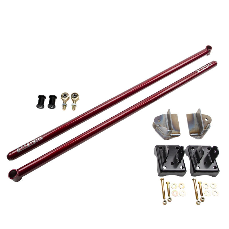 Ford F-250 Traction Bar Kit - Wehrli - 60 inch Heavy Duty Bars - WCFab Red - `11-`24