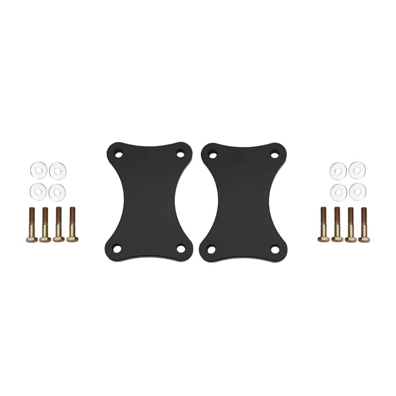 GMC Sierra 2500HD Bumper Spacer Kit - Front - Wehrli - 3/4 inch Billet Aluminum - Flat Black - `20-`25