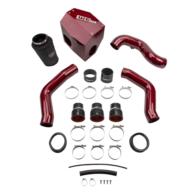 Ram 3500 Performance Air Intake - Wehrli - Stage 2 High Flow Bundle - WCFab Red - `13-`18