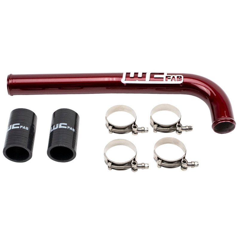 Ram 3500 Upper Coolant Pipe - Wehrli - Aluminum, WCFab - Red - `10-`18