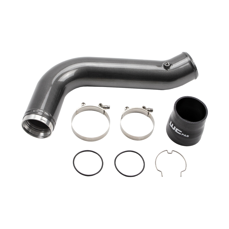 Chevrolet Silverado 2500 Intercooler Pipe - Passenger Side - Wehrli - 3.5in High Flow - Fine Texture Black - `17-`19