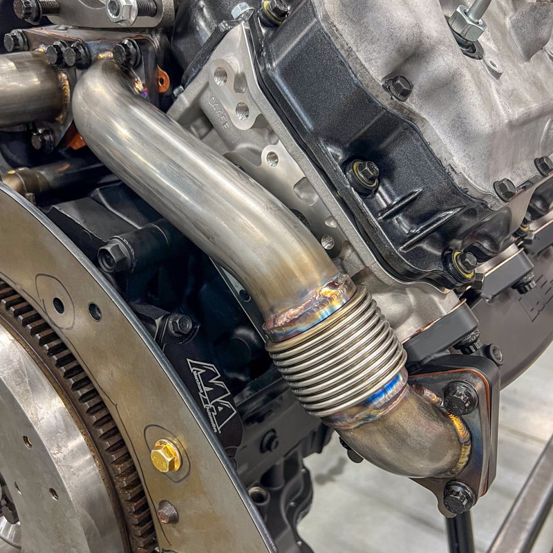 Chevrolet Silverado Performance Exhaust - Wehrli - Stainless Up Pipe Kit w/Gaskets (Twin Turbo) - `01-`04