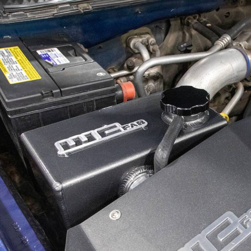 Chevrolet Silverado 3500 HD Coolant Tank Kit - Wehrli - OEM Placement, Fabricated Aluminum, Bengal Silver - Bengal Silver - `01-`07