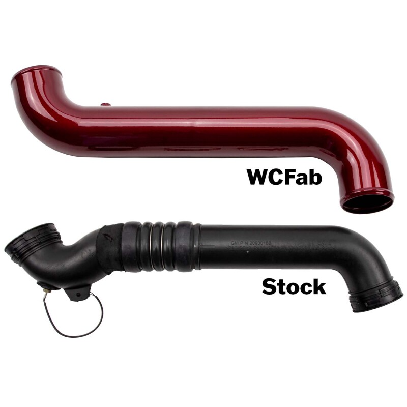 Chevrolet Silverado 2500 Intercooler Pipe - Passenger Side - Wehrli - 3.5 in. High Flow - Gun Metal - `11-`16