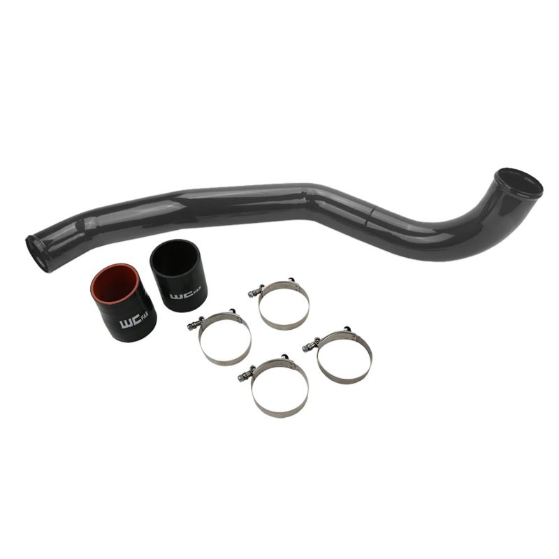 Chevrolet Silverado 2500 Intercooler Pipe - Driver Side - Wehrli - 3 Inch High Flow - Gun Metal - `17-`19
