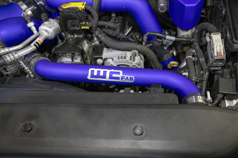 Chevrolet Duramax Upper Coolant Pipe - Wehrli - Aluminum, Powder Coated - Candy Red - `17-`19