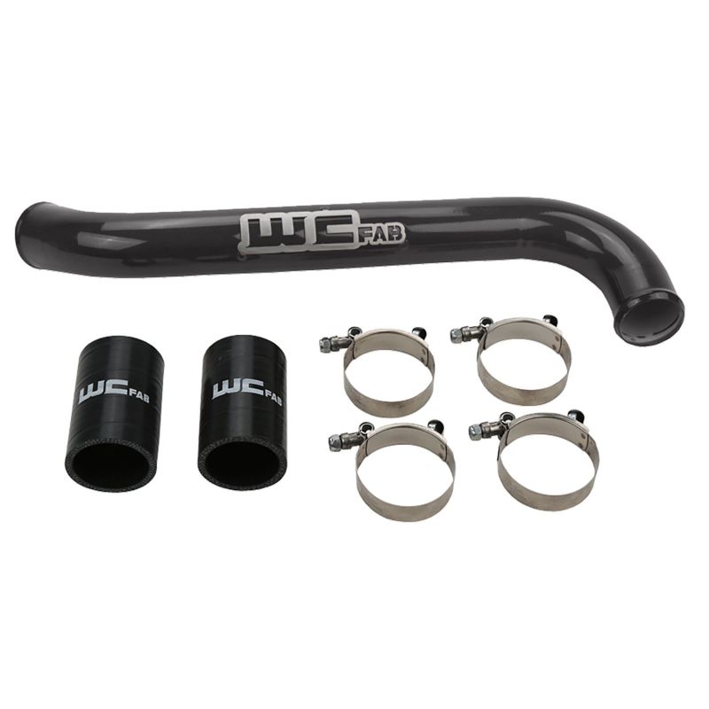 Chevrolet Duramax Upper Coolant Pipe - Wehrli - Aluminum, Powder Coated - Candy Red - `17-`19