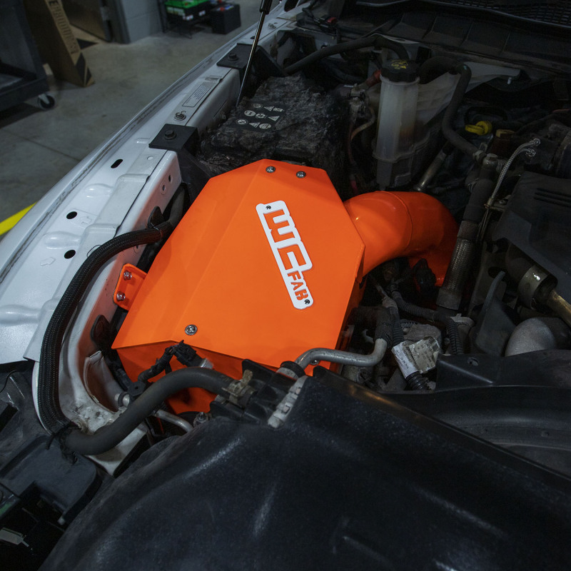 Ram 3500 Performance Air Intake - Wehrli - 4in with Air Box - Cat Yellow - `13-`18