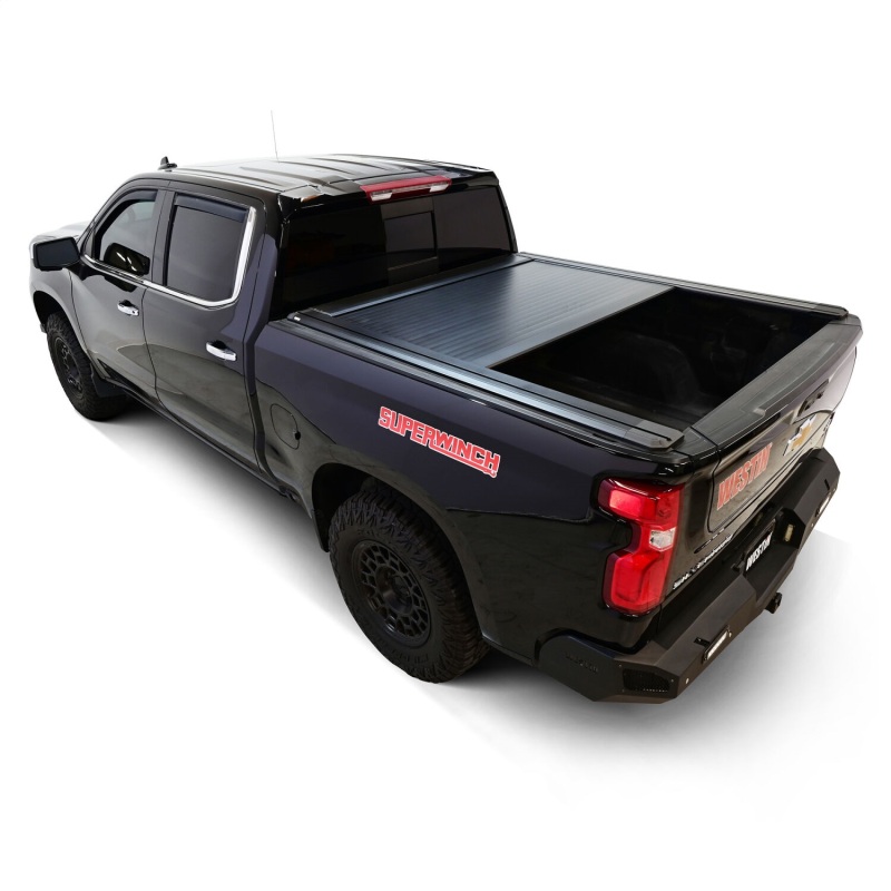 Chevrolet Silverado 1500 Electric Retractable Tonneau Cover - Westin - Black - `19-`26