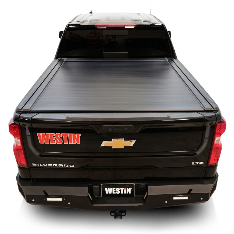 Chevrolet Silverado 1500 Electric Retractable Tonneau Cover - Westin - Black - `19-`26