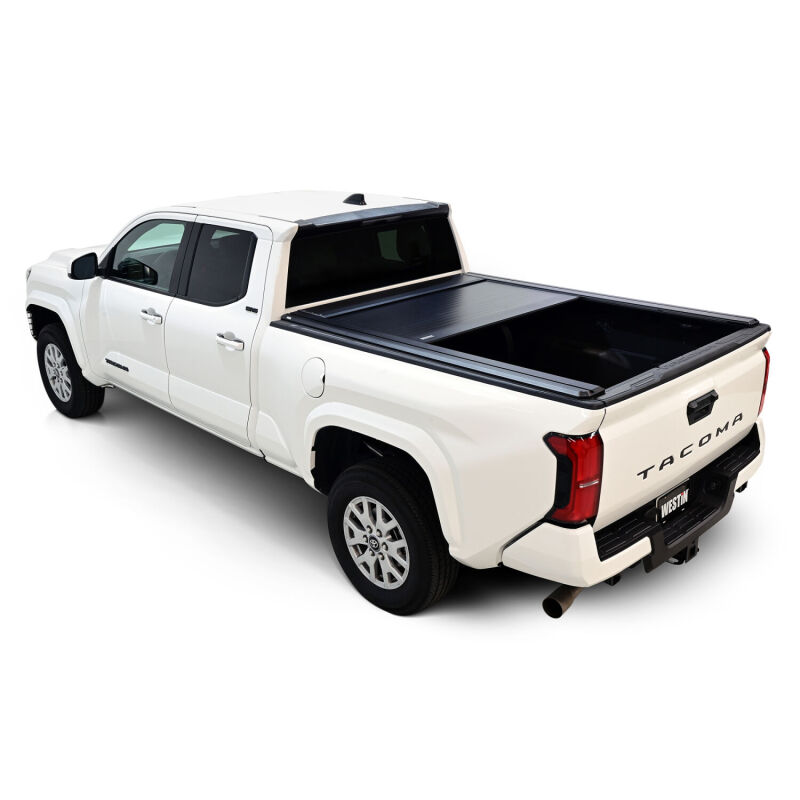Toyota Tacoma Manual Retractable Tonneau Cover - Westin - Black - `24-`26