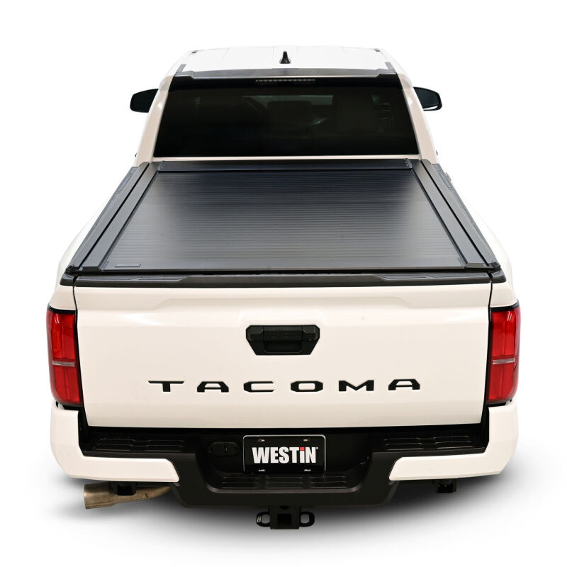 Toyota Tacoma Manual Retractable Tonneau Cover - Westin - Black - `24-`26