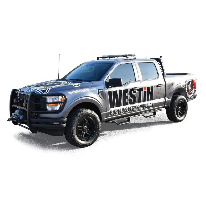 Ford F-250 Nerf Step Bars - Westin - Outlaw Drop - Textured Black - `17-`22