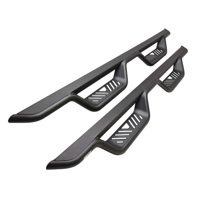 GMC Sierra Nerf Step Bars - Cab Length - Westin - Outlaw Drop - Textured Black - `19-`22 GMC Sierra Nerf Step Bars - Cab Length - Westin - Outlaw Drop - Textured Black - `19-`22