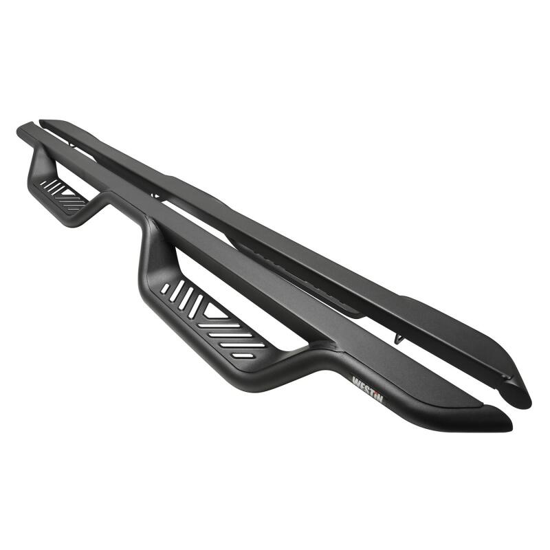 GMC Sierra Nerf Step Bars - Cab Length - Westin - Outlaw Drop - Textured Black - `19-`22