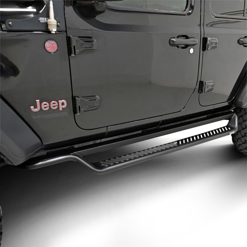 Jeep Wrangler Running Boards - Westin - Outlaw Drop - Textured Black - `18-`26