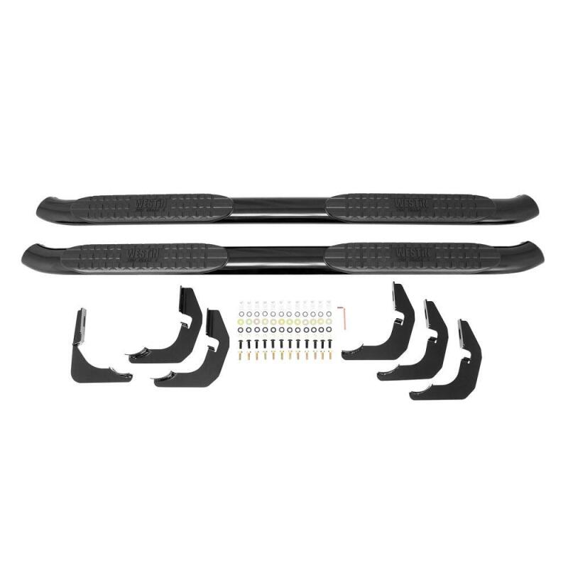 Jeep Wrangler JL Unlimited Nerf Bars - Rocker Mount - Westin - PRO TRAXX 4 Oval - Textured Black - `18-`20