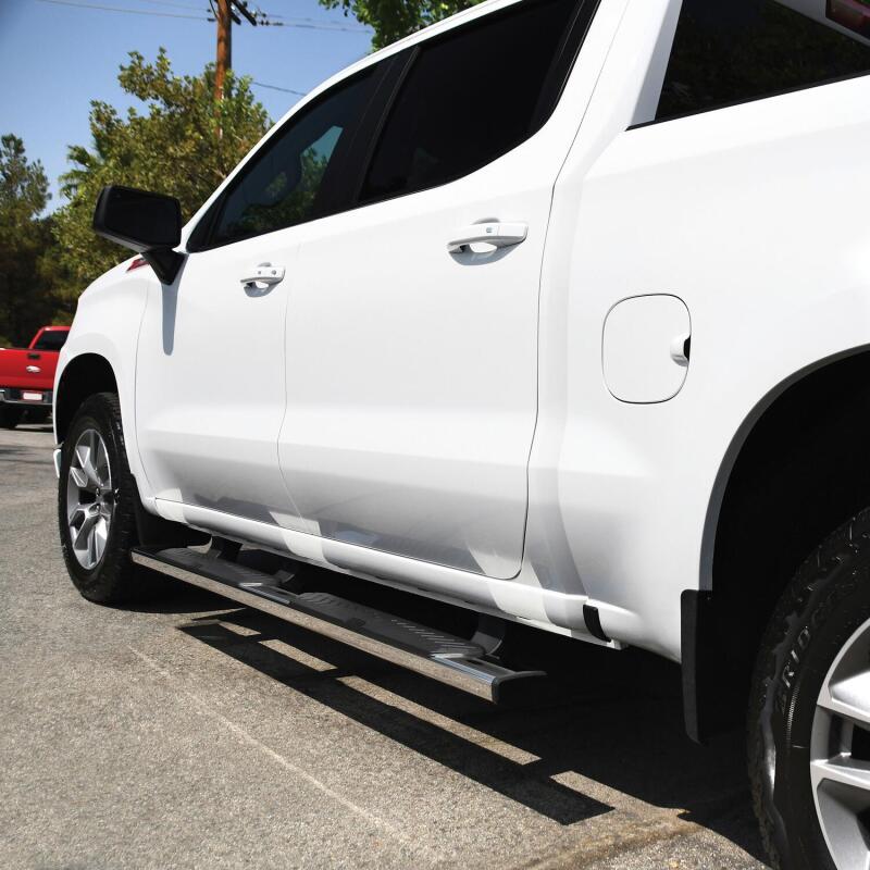 GMC Sierra 1500 Crew Cab Nerf Bars - Westin - R5 with 5 inch wide step area - Stainless Steel - `19-`27