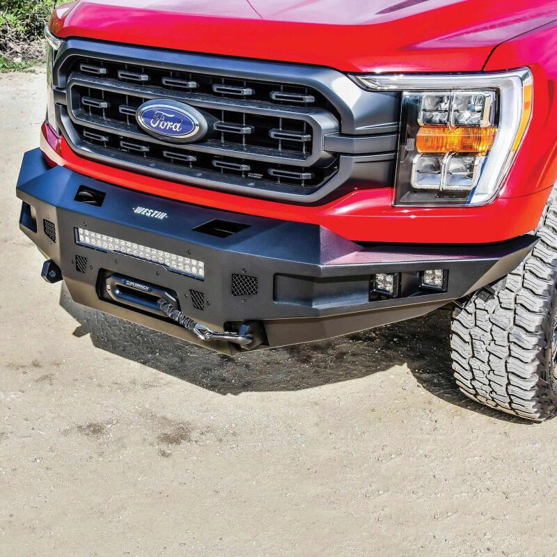 Ford F-150 Bumper - Front - Westin - Pro-Series, Textured Black, Winch Capable - Black - `21-`23