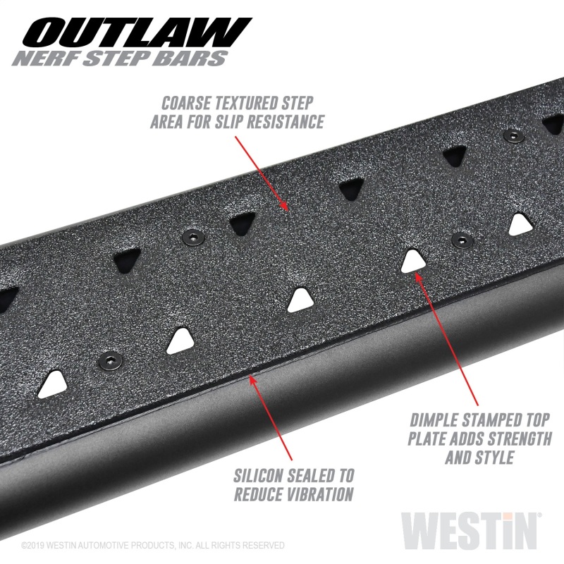 Ram 2500 Crew Cab Nerf Bars - Westin - Outlaw - Textured Black - `11-`23