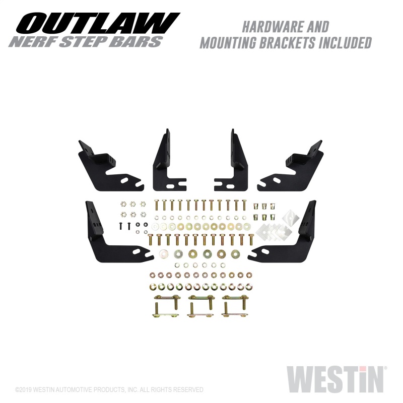 Ram 3500 Crew Cab Nerf Bars - Westin - Outlaw - Textured Black - `11-`23