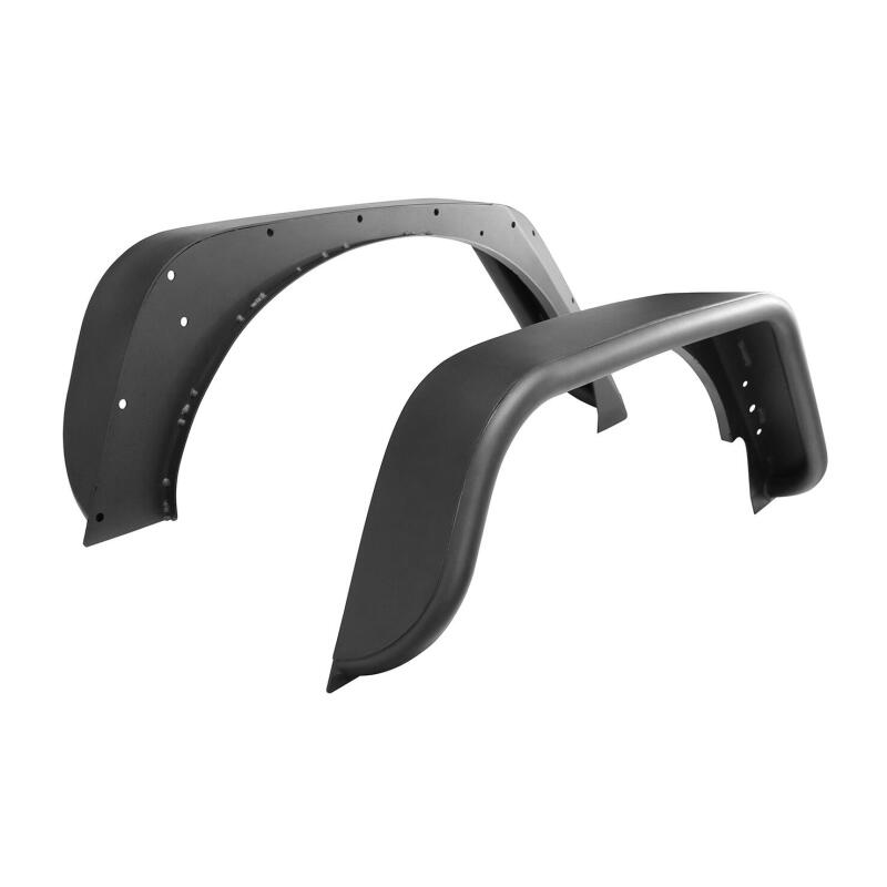 Jeep Wrangler Tube Fenders - Rear - Westin - Snyper - Textured Black - `18-`20